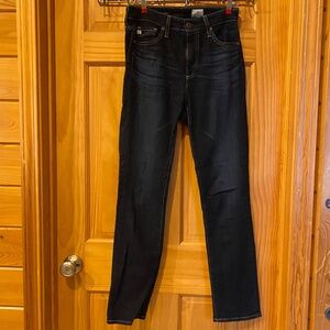 AG Sixe 26 Mari High Rise Slim Straight Navy Jeans